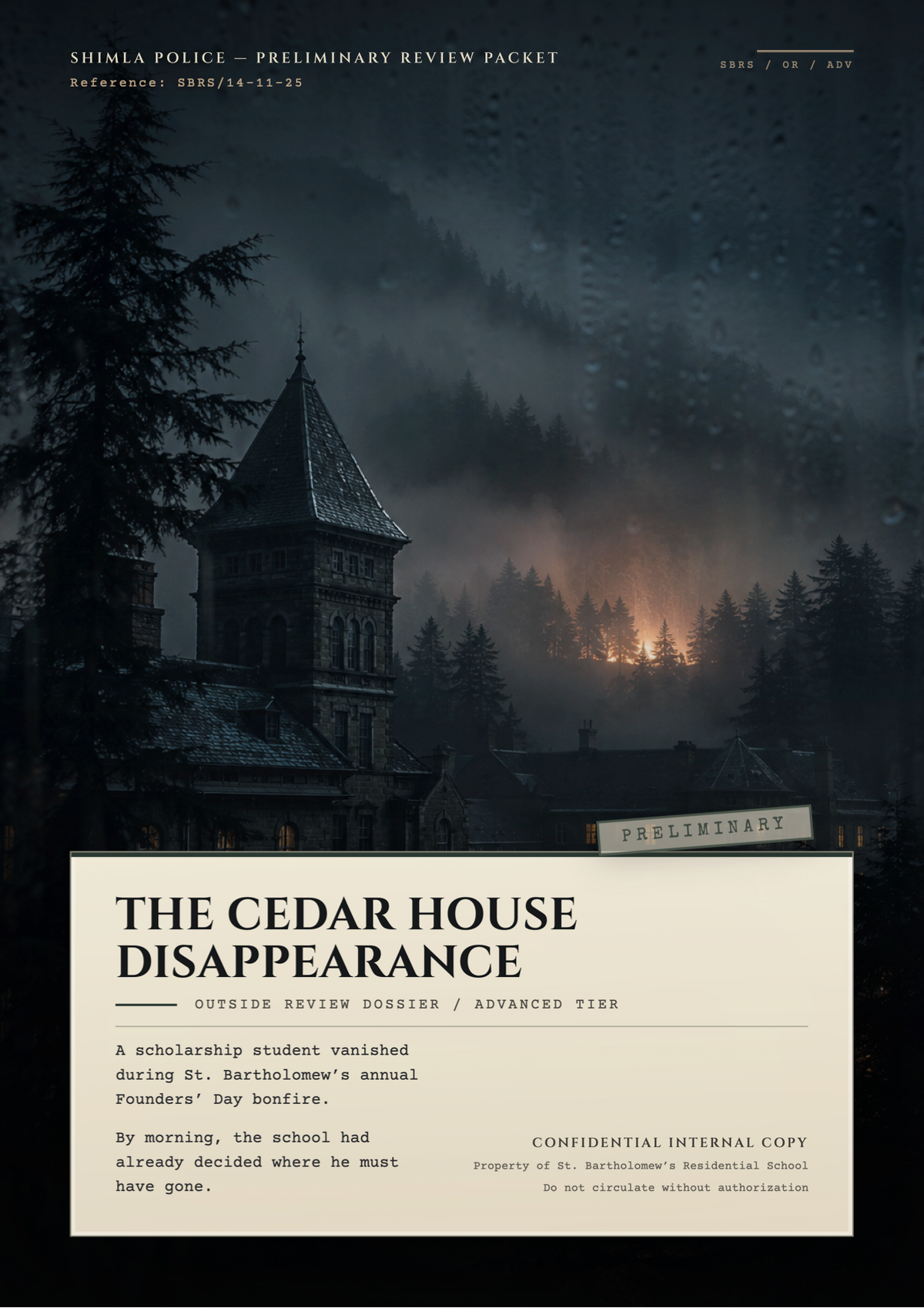 The Cedar House Disappearance — Page 1